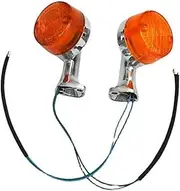 Front Rear Turning Indicator Lights Motorcycle Front Rear Steering lamp Turn Signals Indicator Light, for C50 CUB50 Motorcycle Turn Signal Lights(BLACK Rear pair)