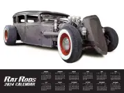 2024 RAT RODS CAR WALL CALENDAR FREE POSTER! white elephant gift birthday