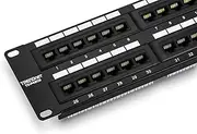 TRENDnet 48-Port Cat6 Unshielded Wallmount or Rackmount Patch Panel, Compatible with Cat 3/4/5/5e/6 Cabling, TC-P48C6