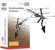 UltraPro Outdoor Antenna, Long Range Antenna, 4K 1080P VHF UHF HDTV Antenna, J Mount Included, Also Indoor Attic Mountable, Weather Resistant, 65000