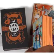 Tarot Cats 78 Card Cat Fan Tarot Original Size Collection Gifts Deck Gold Gilded