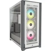 Corsair iCUE 5000X RGB Tempered Glass Mid-Tower ATX PC Computer Smart Case White