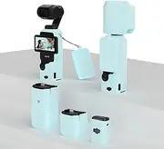 XICEN Pocket 3 Silicone Cover, Protective Case Lens Protector Scratch-Resistant Sleeve Skin Compatible with DJI OSMO Pocket 3 Creator Combo Accessories (Sky Blue)