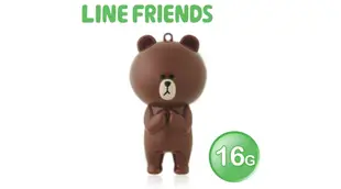 LINE FRIENDS 16GB 立體造型隨身碟-熊大 (WH-LN223B)