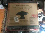 Garden Treasures Living 30” Square Pit Fire Table with cover. DISCONTINUED MODEL