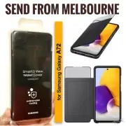 NEW Official Samsung GALAXY A72 Case Smart S View Wallet Cover w Card Slot Black