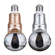 3.6mm Wireless Mirror Bulb Security Camera DVR WIFI LED Light IP Camera Motion Detection WHITE SILVER