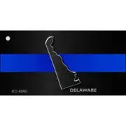 Delaware Thin Blue Line Novelty Metal Key Chain KC-8890