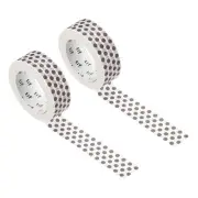 Washi Tape 0.59 Inch x 10.93 Yards, 2 Roll Dots Pattern Sticker Brown