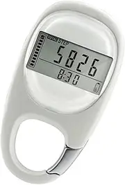 GOOHOCHY Sports Accessories: Carabiner Pedometer Step Counter for Walking Running Fitness Monitor Abs Material