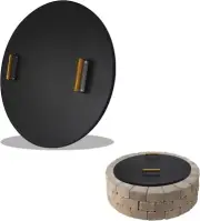 FEBTECH 30" Fire Pit Cover Round - Perfect for Fire Pit Inside Up to 28"