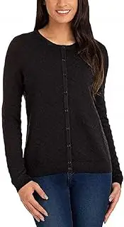 [Hilary Radley] Ladies' Cardigan (Black, X-Small)