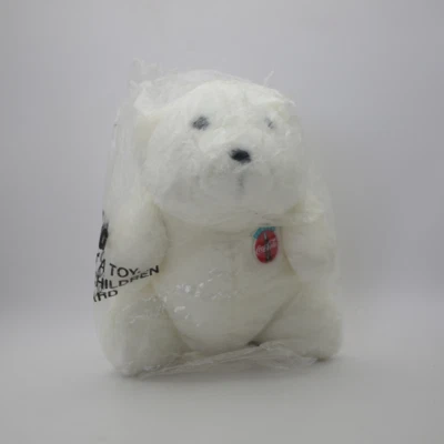 Vintage In Sealed Original Packaging 1993, 7" Coca-Cola White Plush Polar Bear
