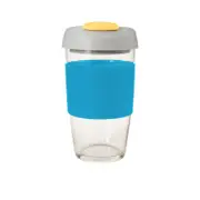 Avanti Go Cup Glass 473ml Blue/Grey/Yellow