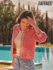 FatFace Zoe Pink Embroidered Jacket (AU7604) | $150