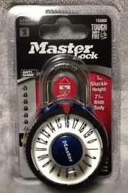 NEW Master Lock 1588D EZ Read EZ Dial Magnification Blue Combination Lock