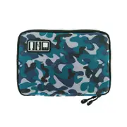 Data Cable Storage Bag Travel U Disk Mobile Phone Accessories Charger Outdoor Digital Storage Bag - blue camo