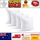 Pack of 4 Throw Pillow Inserts (45x45 cm), White Decorative Cushions for Bed