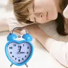 No Ticking Kids Alarm Clock Heart Shape Time Clocks Girls