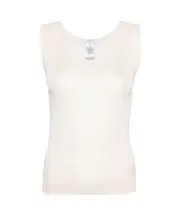 Lemaire Semi-Sheer Ribbed Knitted Tank Top S,L,M light beige