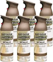 Rust-Oleum Universal Metallic Spray Paint, Aged Copper, 312 g (Pack of 6)