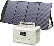 ALLPOWERS 299Wh 600W Portable Power Station R600 Beige LiFePO4 Battery w/ 200W Solar Panel SP033 Solar Generator 1 Hour Fast Charging MPPT UPS Supply Backup for Emergency Camping RV Home Use