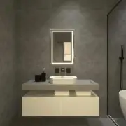 TaiMei Vanity Mirror 20"Wx30"H Frameless Beveled LED Single Polished Crystal