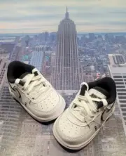 Nike Air Force 1 LV8 White/Black-Wolf Grey TD Toddler Size 2c DO3808 101 New