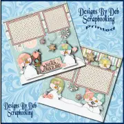 WINTER WONDERLAND Premade Scrapbook Pages paper printed layout DBDS