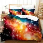 Colorful Starry Sky Bedding Set Duvet Doona Quilt Cover Double Pillowcase
