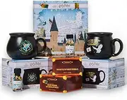 Wizarding World HARRY POTTER Hot Chocolate Mug Gift Set, Officially Licensed, Gift Set Includes 2 Cauldron Mugs, 2 Color Changing Hot Cocoa Mixes and 2 House Sprinkles
