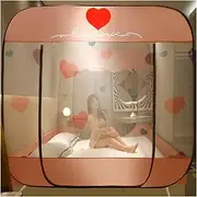 Pop-Up Mosquito Net Tent for Beds Anti Mosquito Bites Folding Design with Net Bottom for Babys Adults Home Trip Camping (Color : A, Size : 1.5m (5ft) Bed)