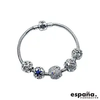 在飛比找PChome24h購物優惠-Espana伊潘娜 星空閃耀純銀串珠手鍊