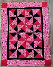 PAUL FRANK SOCK MONKEY KIDS FLANNEL HANDMADE PATCHWORK QUILT MACHINE QUILTED