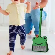 Mini Kids Broom and Dustpan Set Cute Frog Theme Early Learning Holiday Gifts