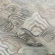 Kravet Couture Abstract Mountainscape Linen Print Fabric- Shangri La Stone 6 yds