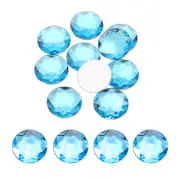 Flat Back Round Acrylic Rhinestones,40mm Cyan blue Flatback Crystal 10Pcs