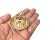 Classy 2" Brass Agarbatti Stand with Plate Incense Holder 5 Sticks Hindu Puja