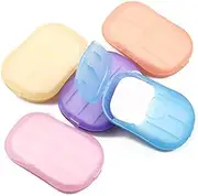 Tustao 500 Sheets Disposable Soap Paper 5 Boxes Hand Cleaner Fragrance Mini Color Soap Paper for School Indoor, Outdoor, Travel, Camping Hiking, Camping Soap, Soap Sheets