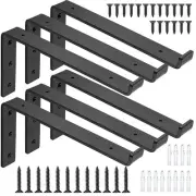 Shelf Bracket 12 inch Heavy Duty for DIY Floating Shelf 1/5 inch Thick Bracke...