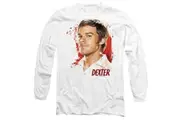Dexter Unisex Adult Blood Splatter T-Shirt (White) - UTTV11027