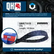 7 Rib Multi V Drive Belt fits TOYOTA HILUX Mk7 2.5D 04 to 15 2KD-FTV QH Quality