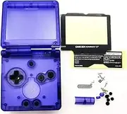 Gametown New Full Housing Shell Pack Case Cover with Buttons Screwdriver for GBA SP Gameboy Advance SP Transparent Clear Blue