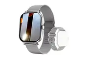 Elosung Steel Bracelet With Silicone Strap Silver Smart Fitness Watch Large Display 24 Sport Modes Heart Rate Monitor & More Smart Watches