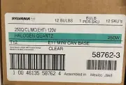 12 NEW SYLVANIA 58762 EHT 250W 120V Stage LIGHT BULB LAMP Minican E11 Clear