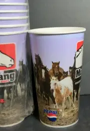 PEPSI Horse Mustang 44 OZ PAPER CUPS Party Cup Running Horses 25 Cups