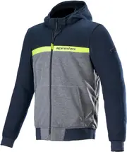 Alpinestars Chrome Street, textile jacket , color: Dark Blue/Grey/Neon-Yellow , size: XXL