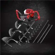 80CC Giantz Petrol Post Hole Digger Extension Auger Bits Kit