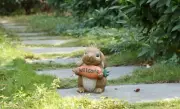 Rabbit W/Welcome Sign Carrot Garden Statue Yard Decor Home Decor For Entryway