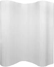 'vidaXL White Bamboo Room Divider - Flexible Privacy Screen for Home and Bedroom Decoration - 250x165 cm